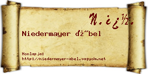 Niedermayer Ábel névjegykártya