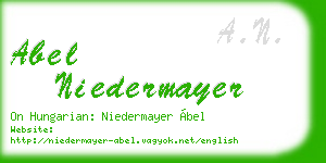 abel niedermayer business card